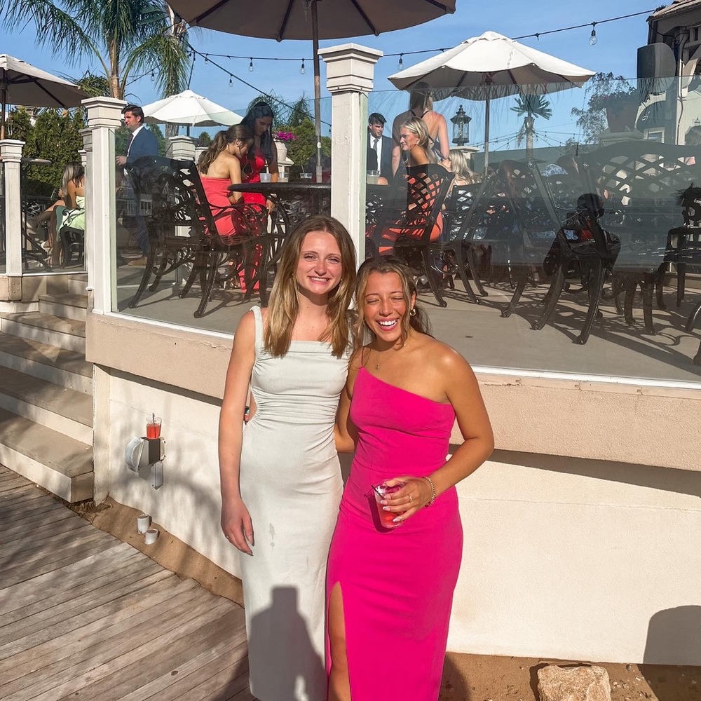 One shoulder slit midi/maxi dress